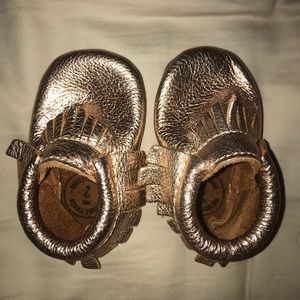 Metallic Rose Gold size 2 Freshly Picked Moccs